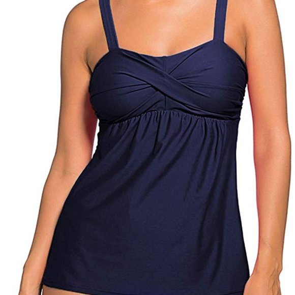 Women's 2pcs Swing Tankini Top Swimsuit Swimdress - Picture 2 of 7